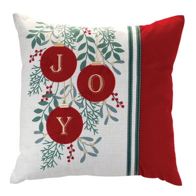 Joy Holiday Throw Pillow