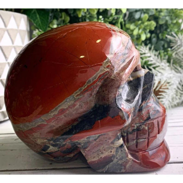 3.5 Lb Red Jasper Crystal Skull