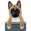 Wood Carved Akita Dog Door Topper - Fawn Shugar Plums Gift Store