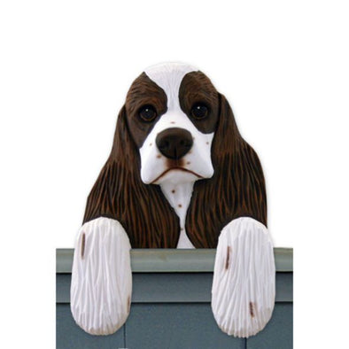 Wood Carved Cocker Spaniel Dog Door Topper - Brown/Parti Shugar Plums Gift Store
