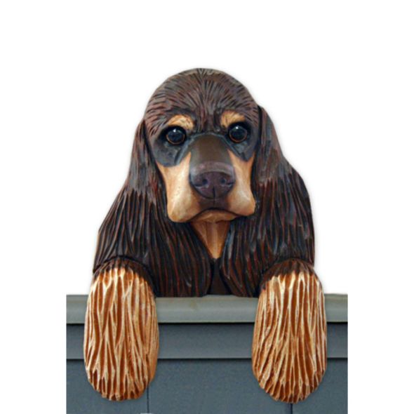 Wood Carved Cocker Spaniel Dog Door Topper