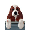 Wood Carved Cocker Spaniel Dog Door Topper - Red Parti Shugar Plums Gift Store