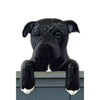 Wood Carved Pit Bull Dog Door Topper - Black Shugar Plums Gift Store