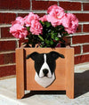 Staffordshire Terrier Planter Box - Blk/White Shugar Plums Gift Store
