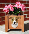 Staffordshire Terrier Planter Box - Fawn/White Shugar Plums Gift Store