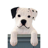 Wood Carved American Bulldog Dog Door Topper - Black/White Shugar Plums Gift Store