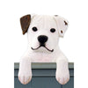 Wood Carved American Bulldog Dog Door Topper - Brindle/White Shugar Plums Gift Store