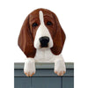 Basset Hound Gift - Dog Sign - Red/White Shugar Plums Gift Store