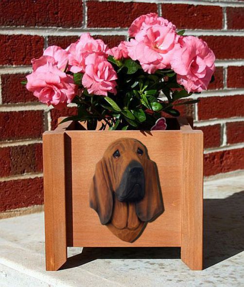 Bloodhound Dog Planter Box