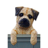 Wood Carved Border Terrier Dog Door Topper - Wheaten Shugar Plums Gift Store