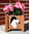 Handmade Borzoi Dog Planter Box - Black Shugar Plums Gift Store