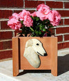 Handmade Borzoi Dog Planter Box - Cream Shugar Plums Gift Store