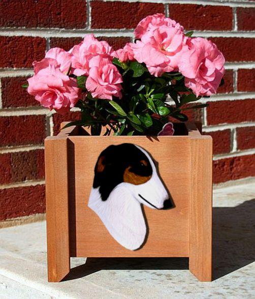 Handmade Borzoi Dog Planter Box