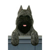 Wood Carved Bouvier Dog Door Topper - Grey Cropped Shugar Plums Gift Store