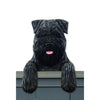 Wood Carved Bouvier Dog Door Topper - Black Shugar Plums Gift Store