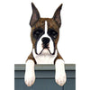 Wood Carved Boxer Dog Door Topper - Crop Brindle Shugar Plums Gift Store