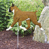 Boxer Dog Outdoor Garden Stake - Cropped Fawn Shugar Plums Gift Store