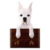 Boxer Dog Leash Holder - White Crop Shugar Plums Gift Store