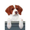 Wood Carved Brittany Dog Door Topper - Orange Shugar Plums Gift Store