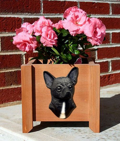 Handmade Chihuahua Dog Planter Box