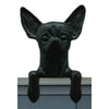Wood Carved Chihuahua Dog Door Topper - Black Shugar Plums Gift Store