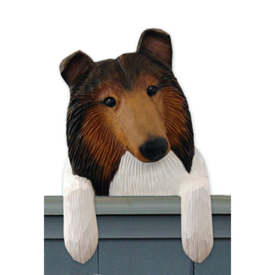 Wood Carved Collie Dog Door Topper - Shugar Plums Gift Store