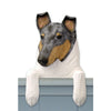 Wood Carved Collie Dog Door Topper - Blue Merle Smooth Shugar Plums Gift Store
