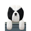 Wood Carved Coton de Tuléar Dog Door Topper - Black/White Shugar Plums Gift Store