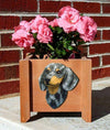 Handmade Dachshund Dog Planter Box - Blue Dapple Shugar Plums Gift Store