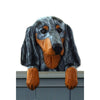 Wood Carved Dachshund (longhaired) Dog Door Topper - Blue Dapple Shugar Plums Gift Store