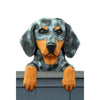 Wood Carved Dachshund Dog Door Topper - Blue Dapple Shugar Plums Gift Store