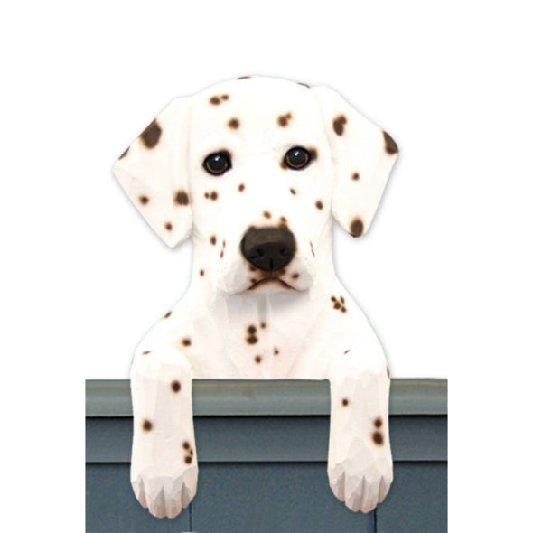 Wood Carved Dalmatian Dog Door Topper