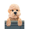 Wood Carved Dandie Dinmont Dog Door Topper - Mustard Shugar Plums Gift Store