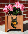 Handmade Doberman Dog Planter Box - BLK/Tan Shugar Plums Gift Store