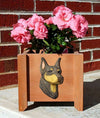 Handmade Doberman Dog Planter Box - Red/Tan Shugar Plums Gift Store