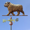 Wood Carved English Bulldog Weathervane - Brindle Shugar Plums Gift Store