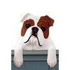 Wood Carved English Bulldog Dog Door Topper - Red Shugar Plums Gift Store