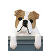 Wood Carved English Bulldog Dog Door Topper - Tan Shugar Plums Gift Store