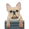 Wood Carved French Bulldog Dog Door Topper - Fawn Shugar Plums Gift Store