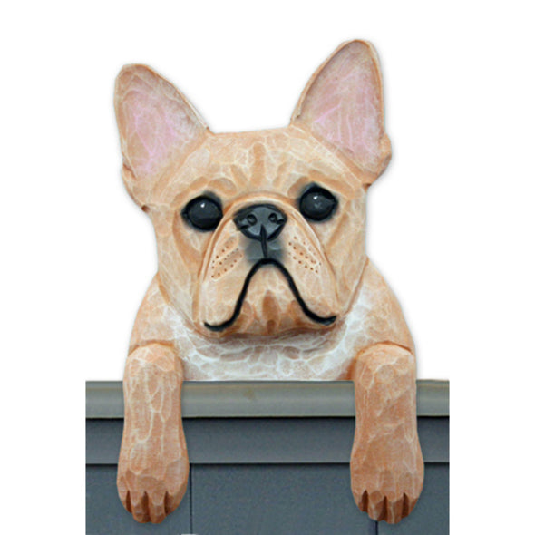 Wood Carved French Bulldog Dog Door Topper