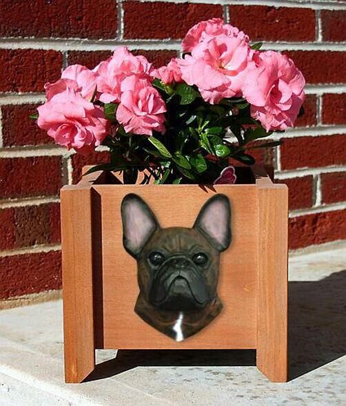 Handmade French Bulldog Dog Planter Box