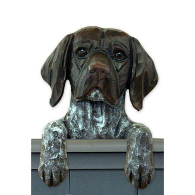 Wood Carved German Shorthaired Pointer Dog Door Topper - Shugar Plums Gift Store