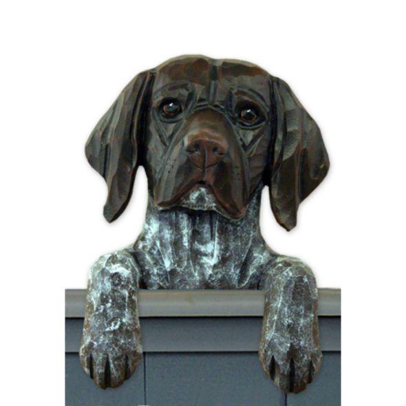 Wood Carved German Shorthaired Pointer Dog Door Topper