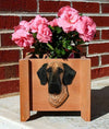 Handmade Natural Great Dane Dog Planter Box - Brindle Shugar Plums Gift Store