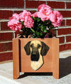 Handmade Natural Great Dane Dog Planter Box - Fawn Shugar Plums Gift Store