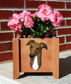 Greyhound Dog Wood Planter Box - Brindle Shugar Plums Gift Store