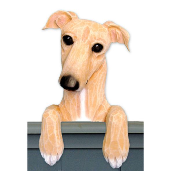 Door Topper - Wood Carved Greyhound