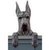 Wood Carved Cropped Great Dane Dog Door Topper - Blue Shugar Plums Gift Store