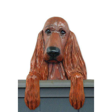 Wood Carved Irish Setter Dog Door Topper - Shugar Plums Gift Store