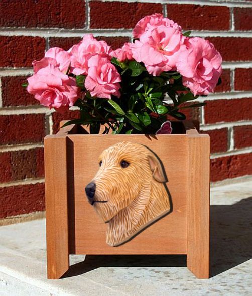 Handmade Irish Wolfhound Dog Planter Box